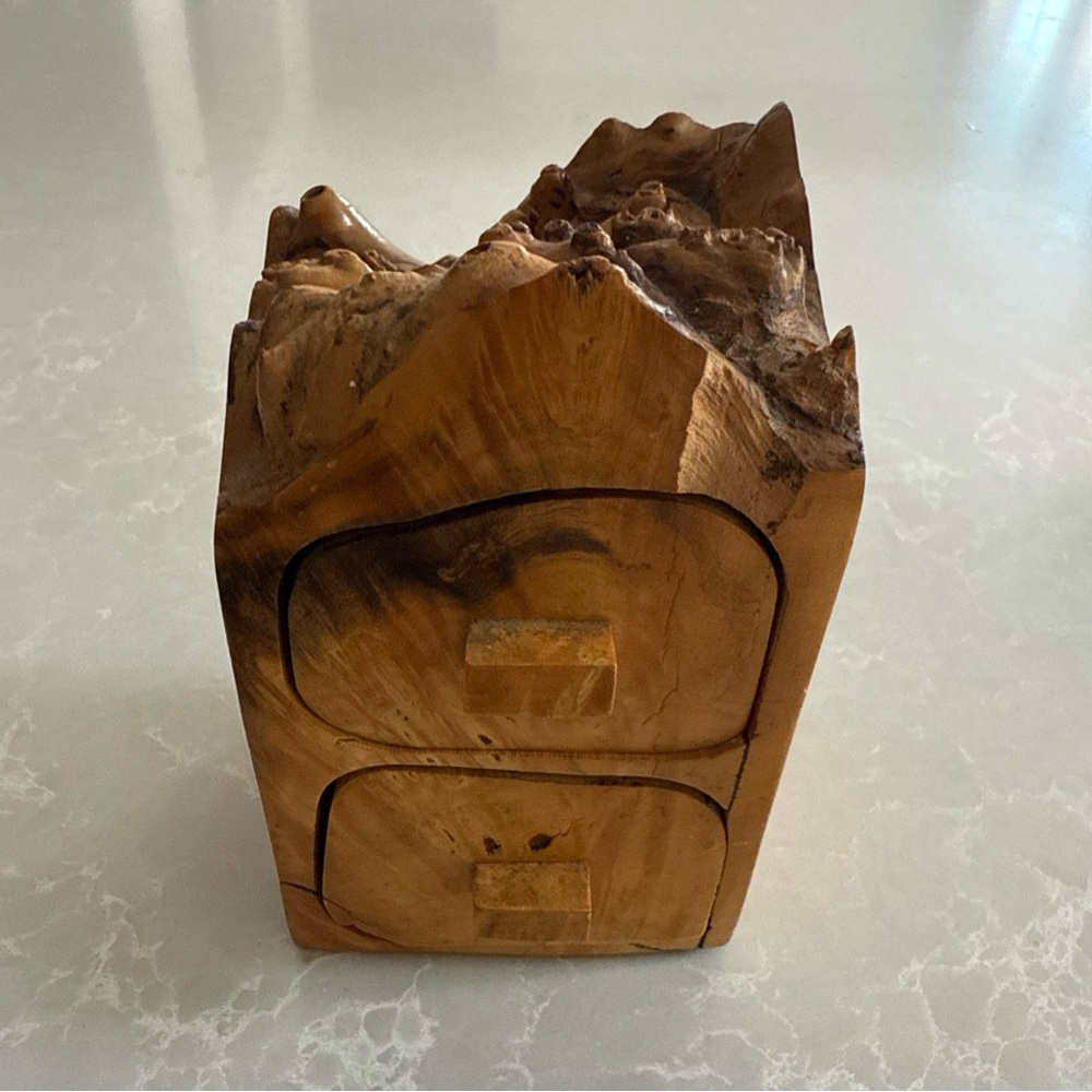 Rustic Wooden Jewelry Box handmade